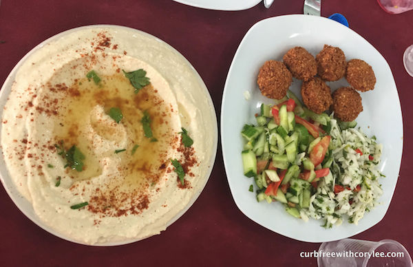 Delicious Hummus and falafel.
