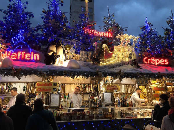 Beautifully decorated rooftops at the Stuttgart Christmas Market.
