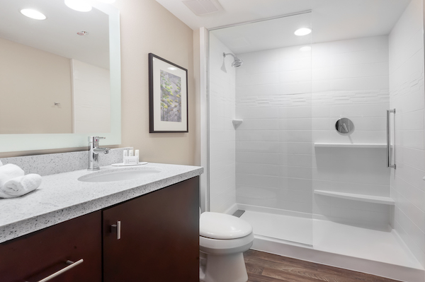 Safe comfortable bathroom.