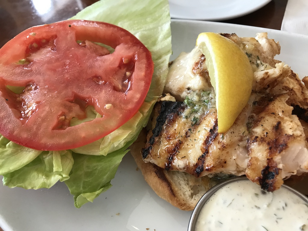 Grouper Sandwich 400 Beach Seafood St. Petersburg FL
